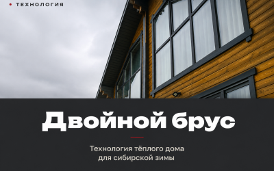 Двойной брус. Технология тёплого дома для сибирской зимы