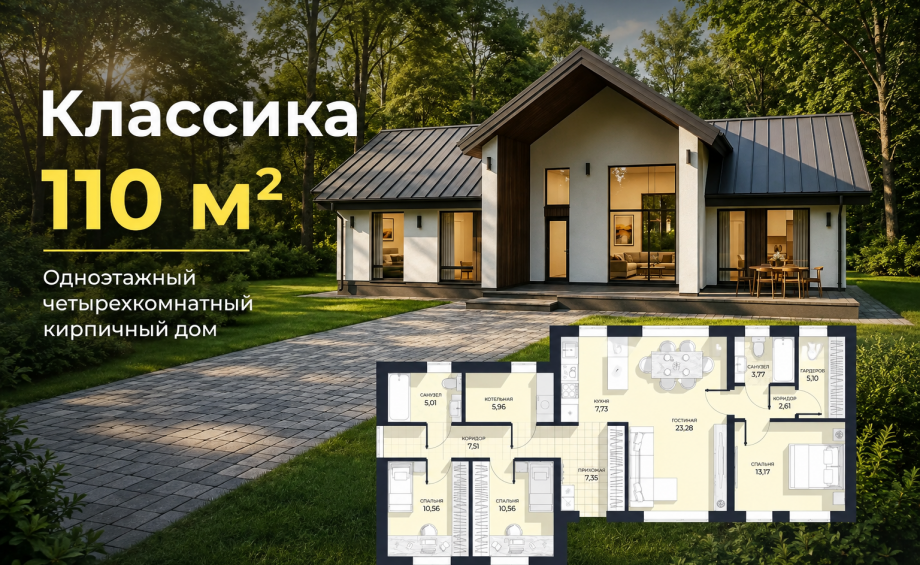 🏡  Представляем новый проект Домологии  «Классика 110»